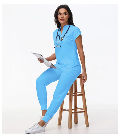 Hospital Scrubs Work Uniforms Short-sleeved Health Services Suits - Healthcare Vibes