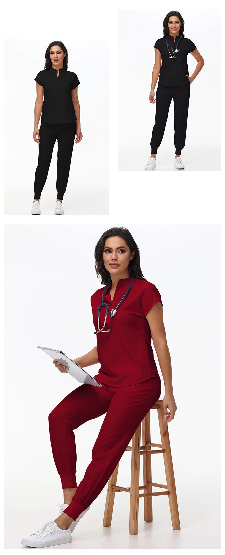 Hospital Scrubs Work Uniforms Short-sleeved Health Services Suits - Healthcare Vibes