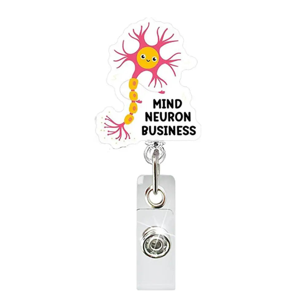 Badge Reel Lightweight Retractable Badge Clip Id Card Holder Compact Nurse Id Holder For Hospitals Doctors Exhibitions Neurons