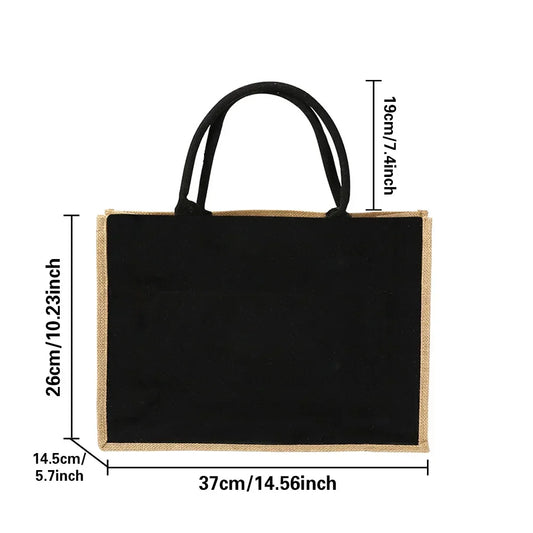 Burlap Shopping Bags Vintage Jute Imitation Sacks Linen Bag Beach Laminated Bag Nurse Series Reusable Grocery Storage Pounch - Healthcare Vibes