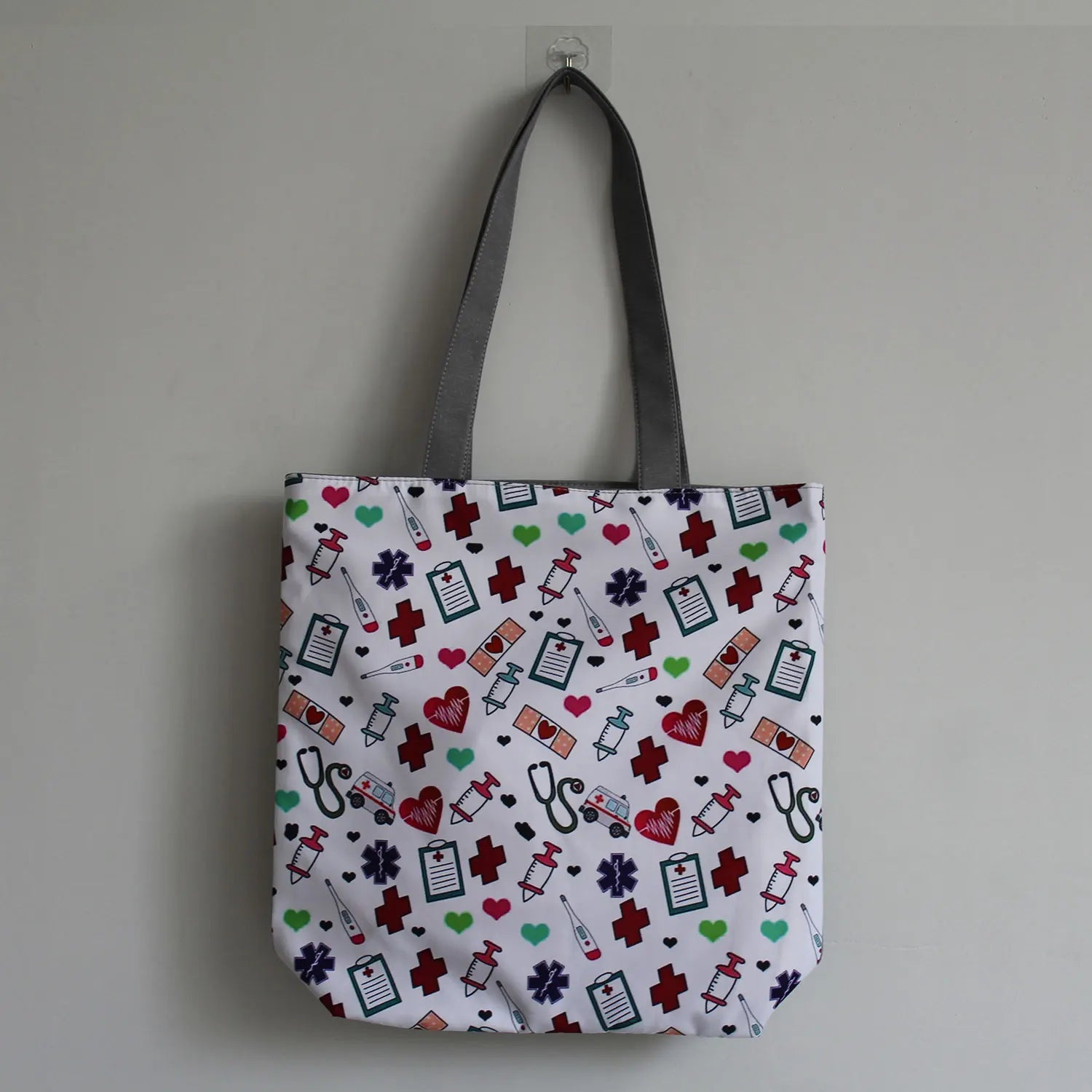 Fashion Tote Customized Cartoon Dentist Nurse Shoulder Bag Eco Reusable Shopping Bag Ladies Handbags for Women Casual Portable - Healthcare Vibes