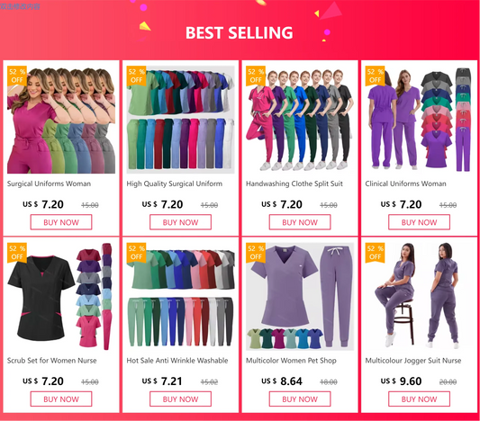 Women's Clinical Joggers Scrub Suit Medical Uniform Sets