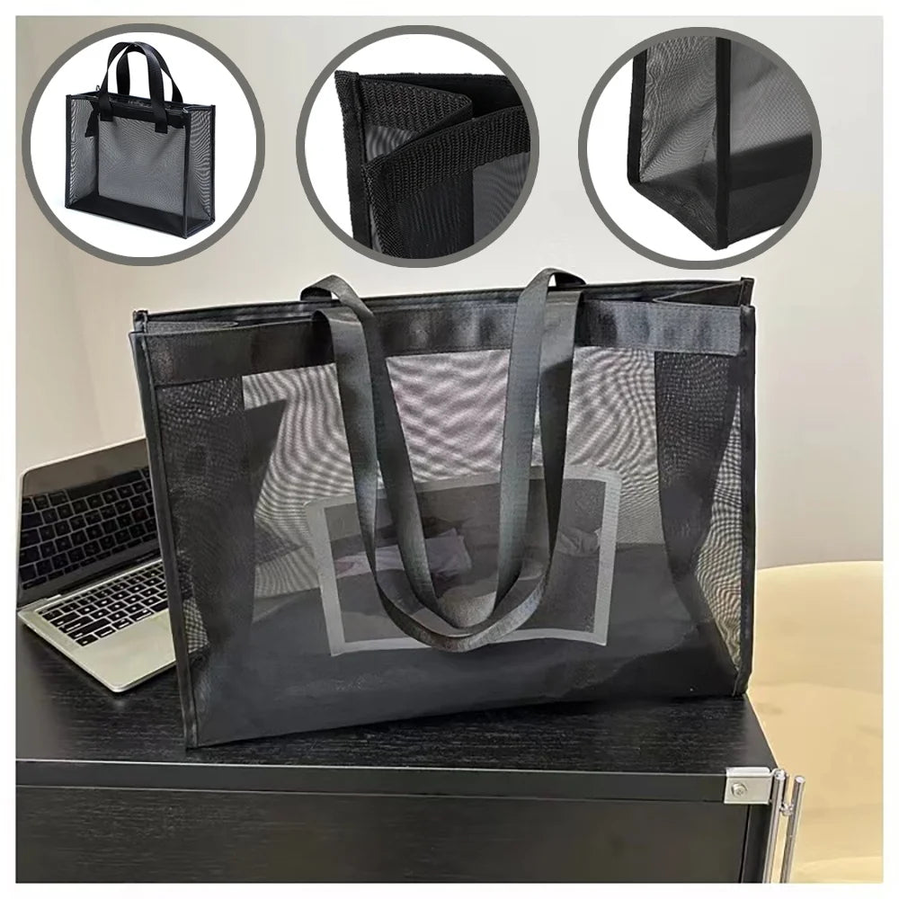 Tote Bags Women Wallets Travel Storage Bags Large Capacity Handbag Transparent Organizer Grid Package Nurse Printing Series - Healthcare Vibes