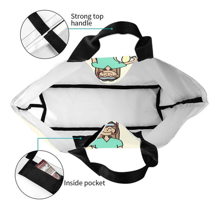 Custom Reusable Funny Nurse Shopping Bag Women Shoulder Canvas Tote Bag Portable Nursing Grocery Shopper Bags