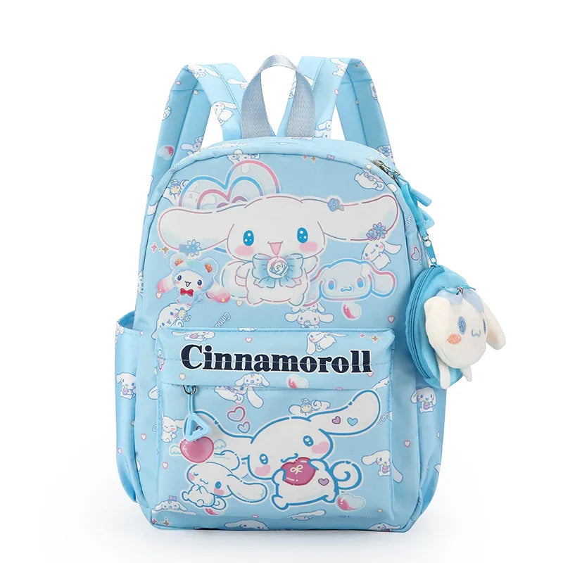 BACK TO SCHOOL: Kuromi,Hello Kitty, Cinnamoroll Backpack Featuring Coin Purse, Sanrio Cartoon Schoolbag Cinnamoroll