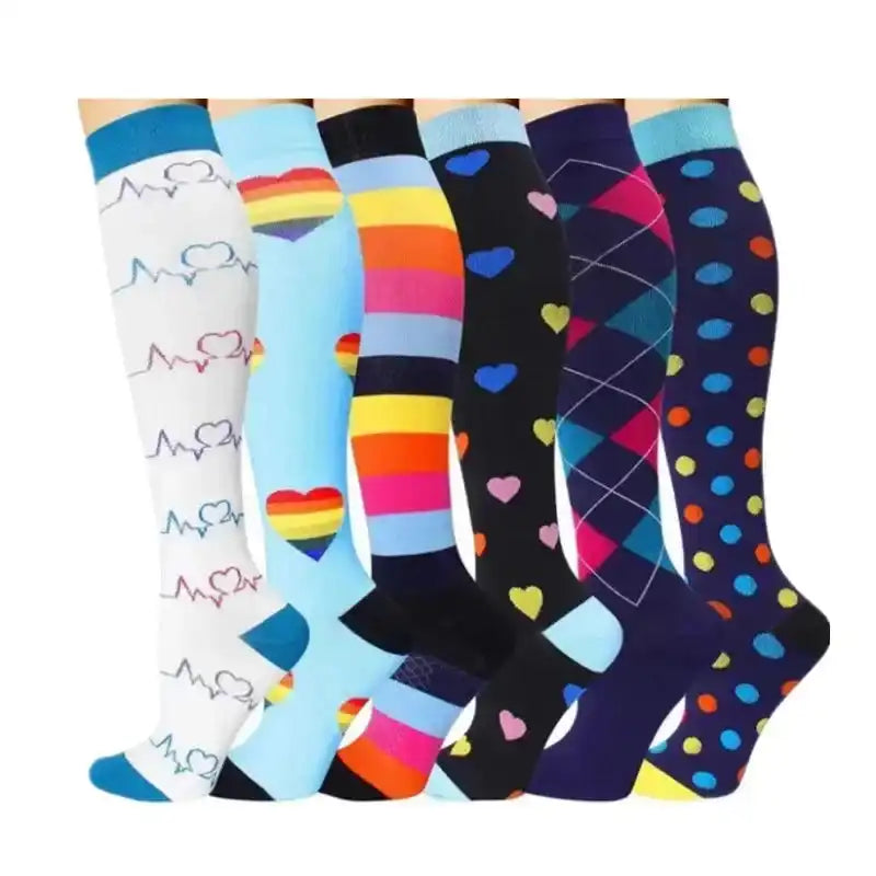 Unisex Compression Socks for Promoting Blood Circulation, Reducing Leg Pain, and Supporting oxygenation while on feet for long periods of time
