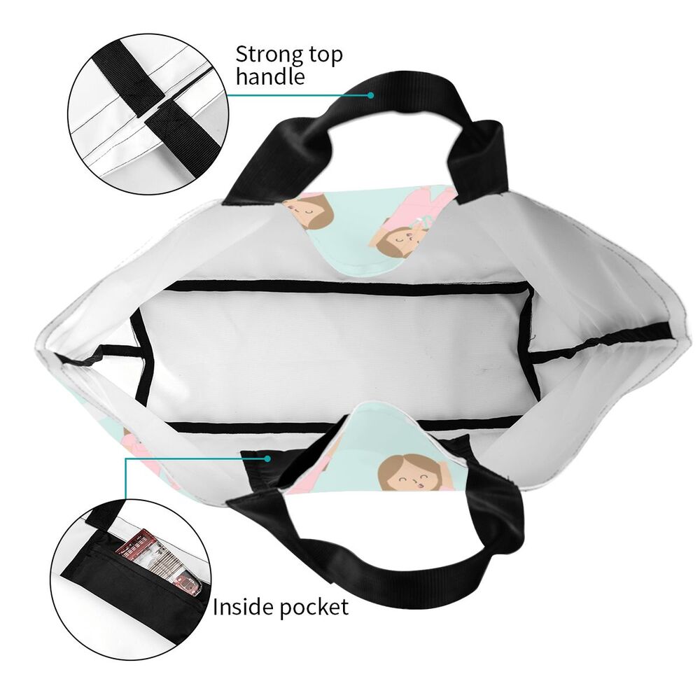 Custom Reusable Funny Nurse Shopping Bag Women Shoulder Canvas Tote Bag Portable Nursing Grocery Shopper Bags