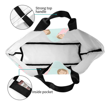 Custom Reusable Funny Nurse Shopping Bag Women Shoulder Canvas Tote Bag Portable Nursing Grocery Shopper Bags