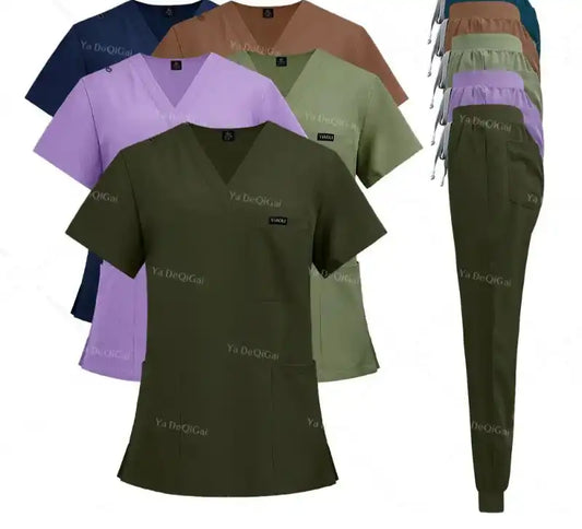 Unisex Multicolor Hospital Medical Scrub Uniform Sets - Healthcare Vibes