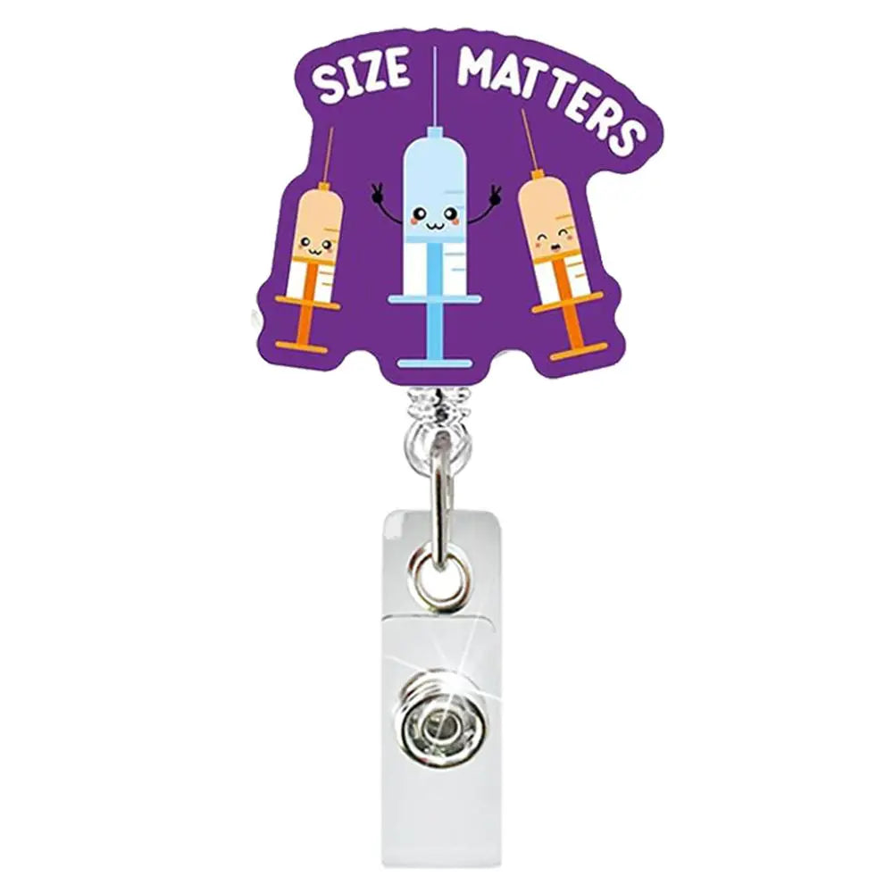 Badge Reel Lightweight Retractable Badge Clip Id Card Holder Compact Nurse Id Holder For Hospitals Doctors Exhibitions Syringe