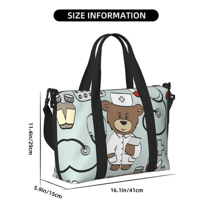 Custom Proud To Be A Nurse Grocery Shopping Tote Bag Women Big Capacity Health Care Nursing Gym Beach Travel Bags
