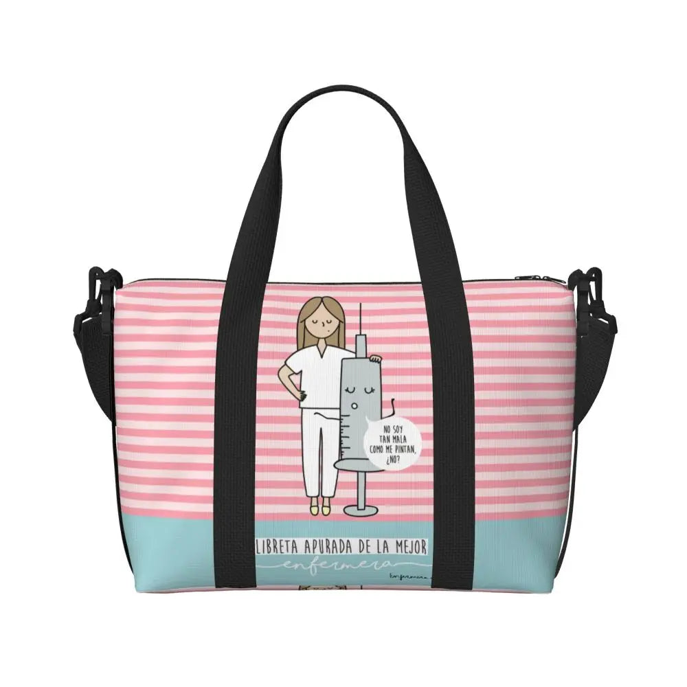 Custom Proud To Be A Nurse Grocery Shopping Tote Bag Women Big Capacity Health Care Nursing Gym Beach Travel Bags
