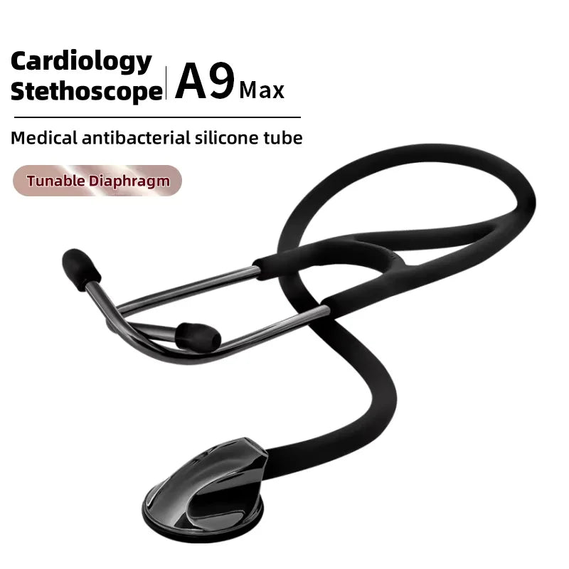 Carent Medical Professional Cardiology Stethoscope Diagnostic Stethoscope Master Cardiology Stethoscope For Nurse Health Care Titanium Black
