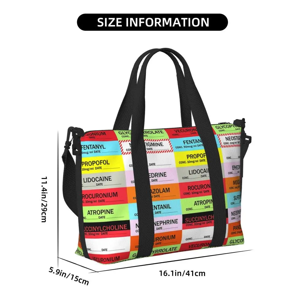 Custom Proud To Be A Nurse Grocery Shopping Tote Bag Women Big Capacity Health Care Nursing Gym Beach Travel Bags
