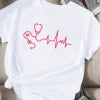 Women's Stethoscope comfit T-shirt with Heartbeat Waveform - Healthcare Vibes