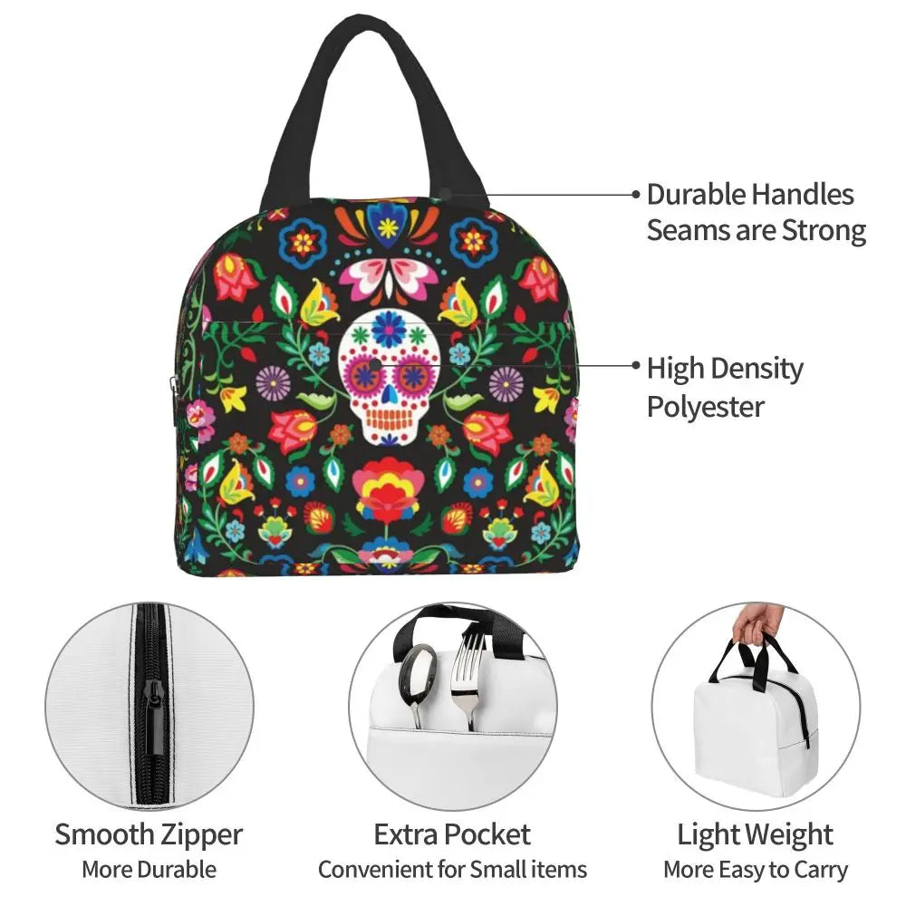 Portable Nurse Bag Insulated Lunch Bags Women Cute Nurse Print Food Case Tote Cooler Bento Bag for Kids Lunch Pouch - Healthcare Vibes