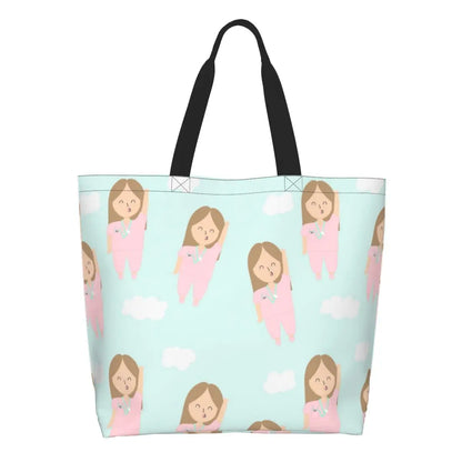 Custom Reusable Funny Nurse Shopping Bag Women Shoulder Canvas Tote Bag Portable Nursing Grocery Shopper Bags 10 50x40x15 cm