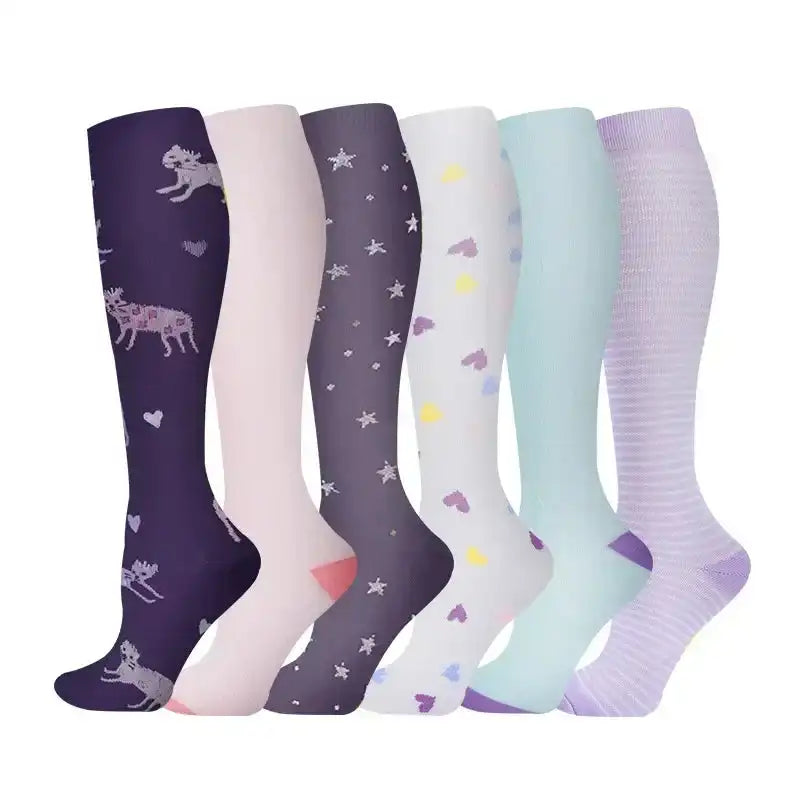 Unisex Compression Socks for Promoting Blood Circulation, Reducing Leg Pain, and Supporting oxygenation while on feet for long periods of time