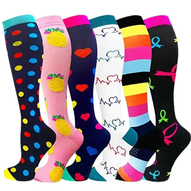 Unisex Compression Socks for Promoting Blood Circulation, Reducing Leg Pain, and Supporting oxygenation while on feet for long periods of time