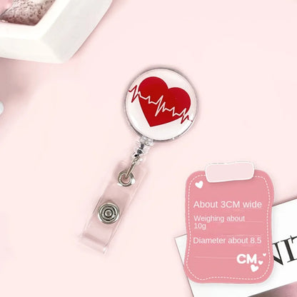 Easy To Pull Buckle Nurse Retractable Badge Reel ID Card Accessories Fashion Nurse ID Card Clips Simplicity Cute