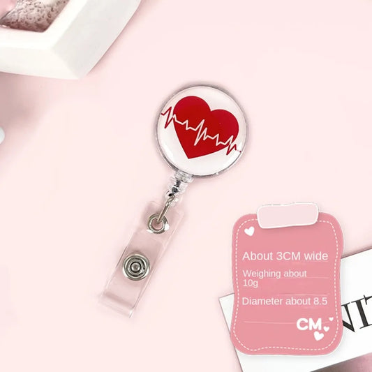 Easy To Pull Buckle Nurse Retractable Badge Reel ID Card Accessories Fashion Nurse ID Card Clips Simplicity Cute