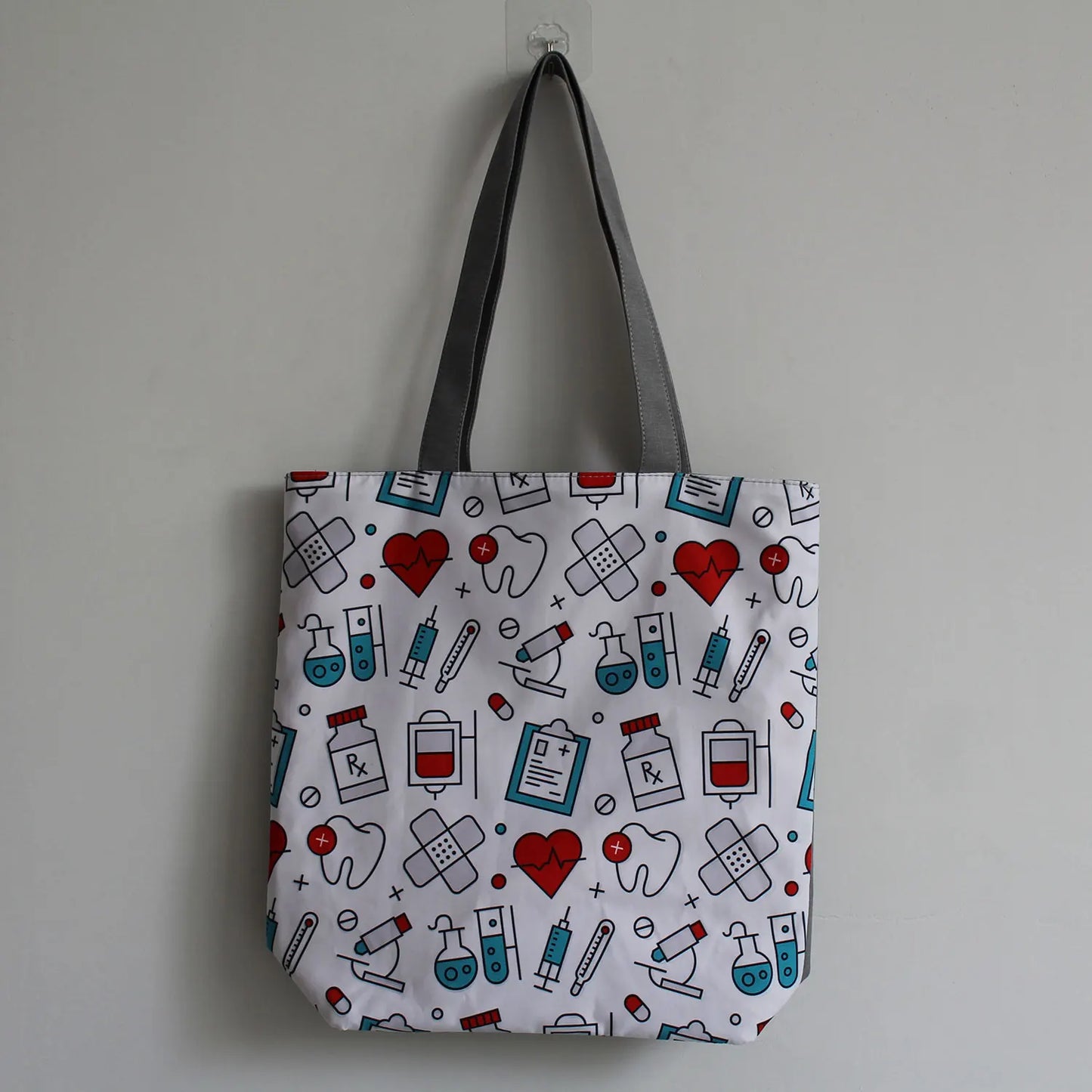 Fashion Tote Customized Cartoon Dentist Nurse Shoulder Bag Eco Reusable Shopping Bag Ladies Handbags for Women Casual Portable - Healthcare Vibes