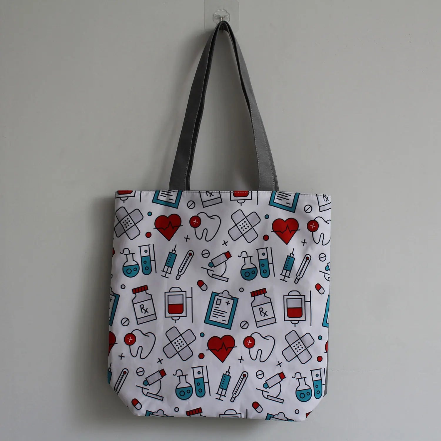 Fashion Tote Customized Cartoon Dentist Nurse Shoulder Bag Eco Reusable Shopping Bag Ladies Handbags for Women Casual Portable - Healthcare Vibes