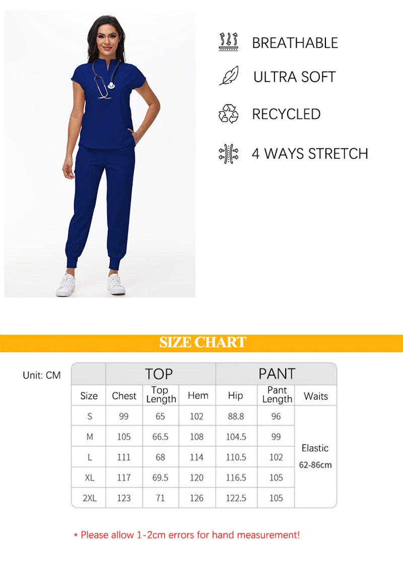 Hospital Scrubs Work Uniforms Short-sleeved Health Services Suits - Healthcare Vibes
