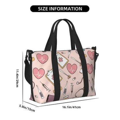 Custom Proud To Be A Nurse Grocery Shopping Tote Bag Women Big Capacity Health Care Nursing Gym Beach Travel Bags