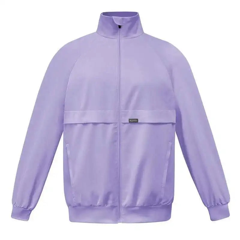 Chic 3-Piece Jogger Scrub Set That Keeps You Comfy and Moving Like a Pro New -purple coat CHINA
