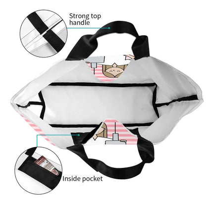 Custom Reusable Funny Nurse Shopping Bag Women Shoulder Canvas Tote Bag Portable Nursing Grocery Shopper Bags