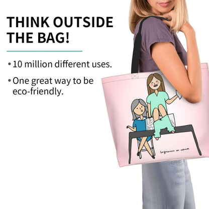 Custom Reusable Funny Nurse Shopping Bag Women Shoulder Canvas Tote Bag Portable Nursing Grocery Shopper Bags