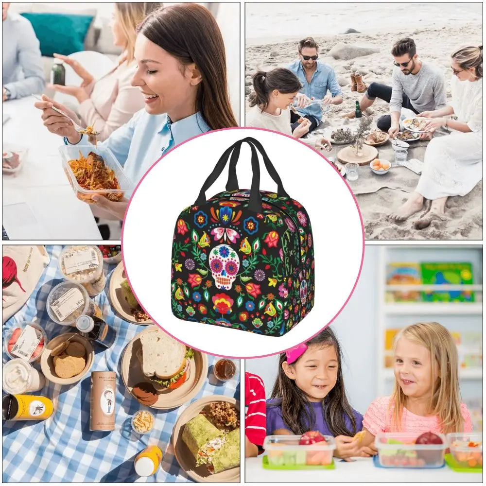 Portable Nurse Bag Insulated Lunch Bags Women Cute Nurse Print Food Case Tote Cooler Bento Bag for Kids Lunch Pouch - Healthcare Vibes