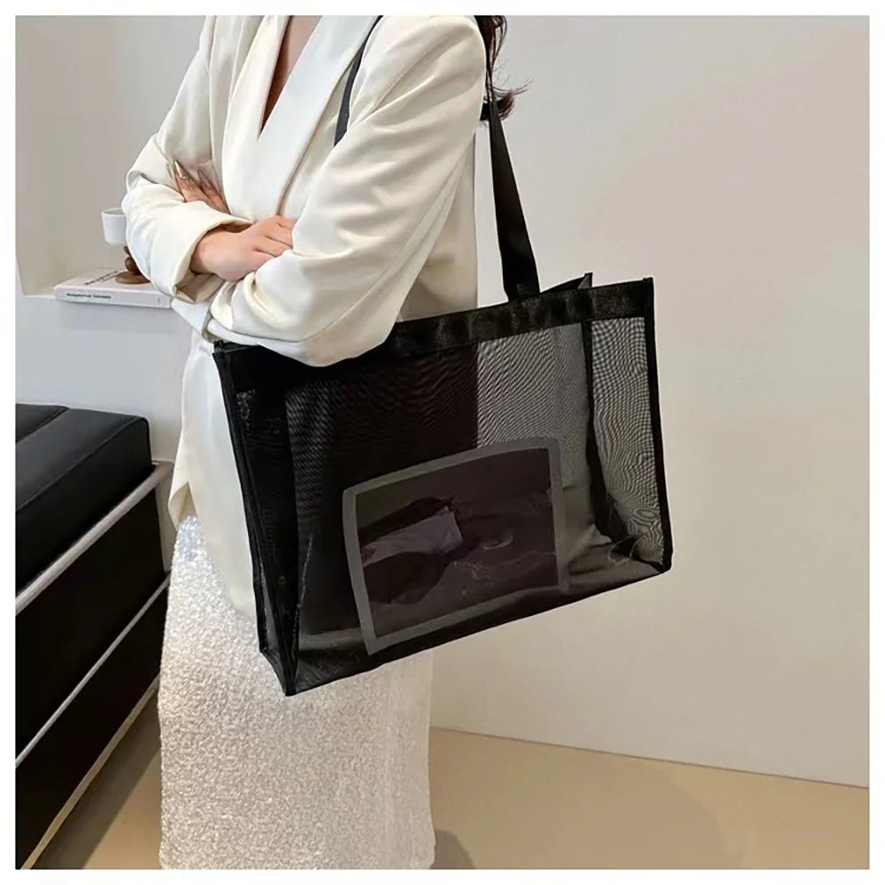 Tote Bags Women Wallets Travel Storage Bags Large Capacity Handbag Transparent Organizer Grid Package Nurse Printing Series - Healthcare Vibes