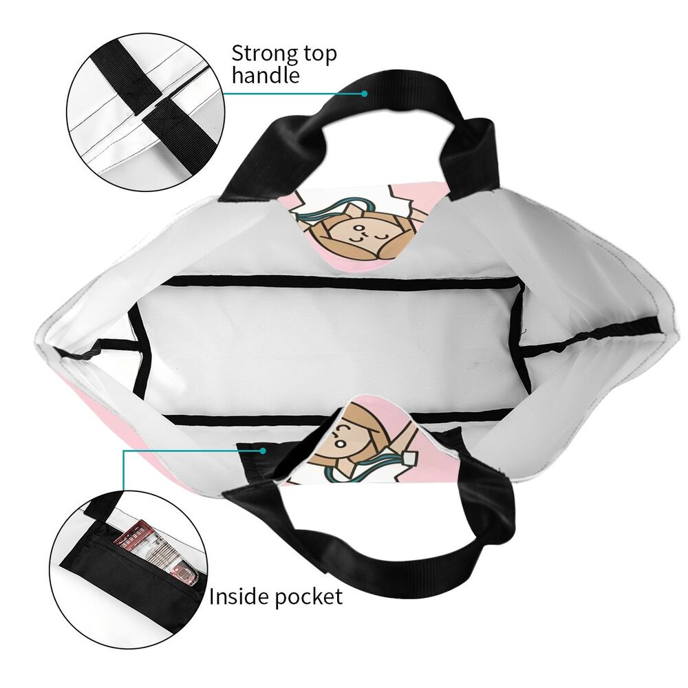 Custom Reusable Funny Nurse Shopping Bag Women Shoulder Canvas Tote Bag Portable Nursing Grocery Shopper Bags