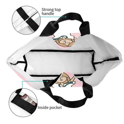 Custom Reusable Funny Nurse Shopping Bag Women Shoulder Canvas Tote Bag Portable Nursing Grocery Shopper Bags