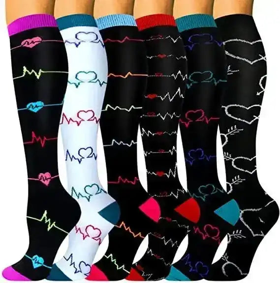 Unisex Compression Socks for Promoting Blood Circulation, Reducing Leg Pain, and Supporting oxygenation while on feet for long periods of time