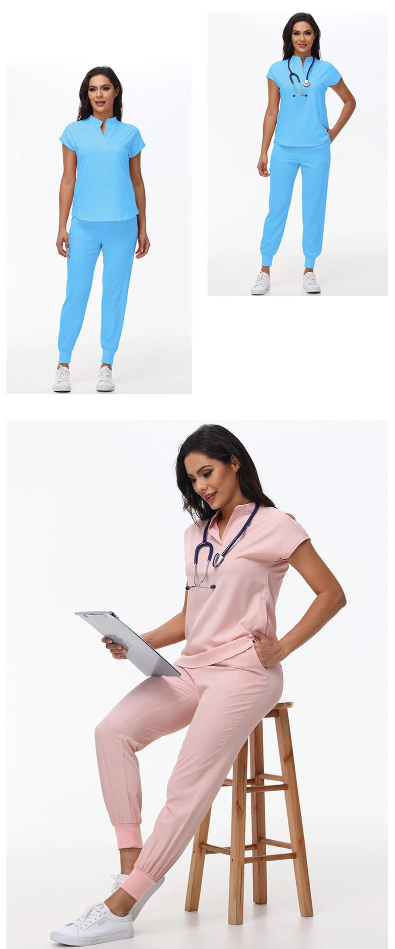 Hospital Scrubs Work Uniforms Short-sleeved Health Services Suits - Healthcare Vibes
