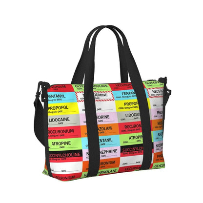 Custom Proud To Be A Nurse Grocery Shopping Tote Bag Women Big Capacity Health Care Nursing Gym Beach Travel Bags