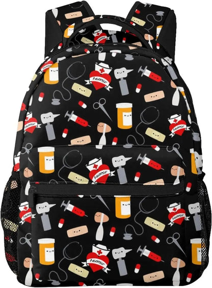 Nurse Backpack Large Capacity Laptop Bags Waterproof Nursing Accessories for Work Home Clinical Bag Nurses Stuff 3 One Size