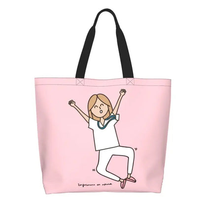 Cartoon Doctor Nurse Enfermera En Apuros Grocery Bags Large Capacity Aesthetic Merch For Woman Street Shoulder Bag 21 One Size