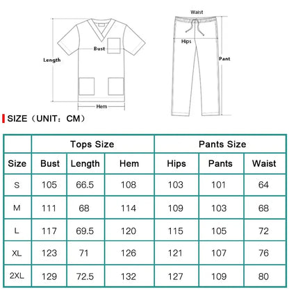 Solid Scrubs for Nurses, Doctors, and Techs. Top and Bottom Medical Scrubs Sets - Healthcare Vibes