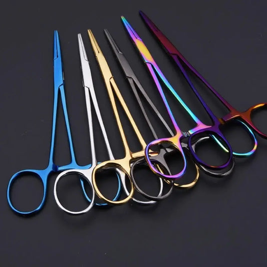 Straight Trauma Hemostatic Forceps, Stainless Steel Clamps, Colorful Hemostats - Healthcare Vibes