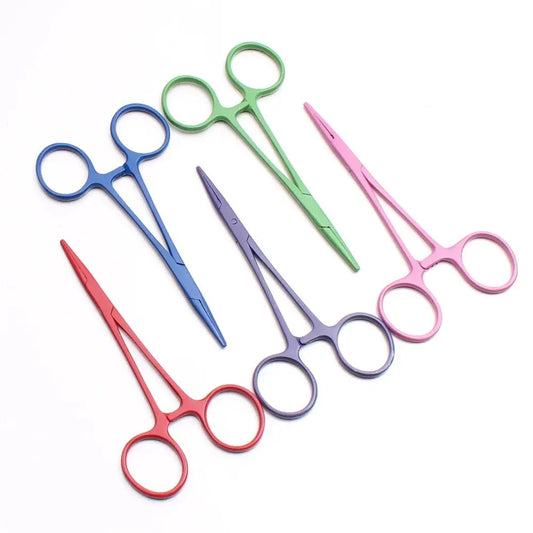 Straight Trauma Hemostatic Forceps, Stainless Steel Clamps, Colorful Hemostats - Healthcare Vibes