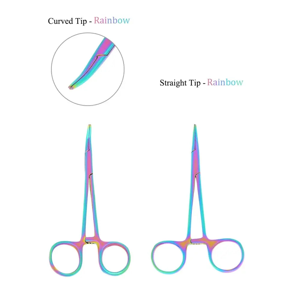 Straight Trauma Hemostatic Forceps, Stainless Steel Clamps, Colorful Hemostats - Healthcare Vibes