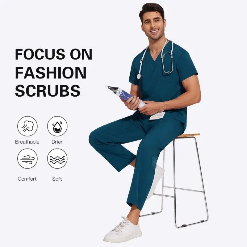 Surgical Uniform, Unisex Scrubs, Jogger Scrubs Set, Multiple Colors - Healthcare Vibes