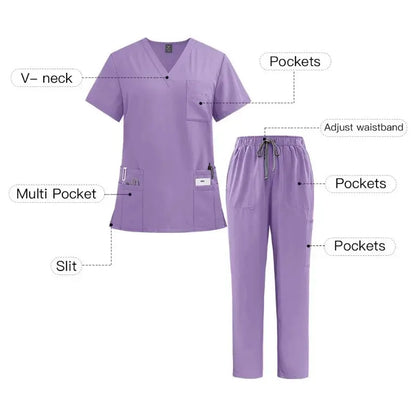 Surgical Uniform, Unisex Scrubs, Jogger Scrubs Set, Multiple Colors - Healthcare Vibes