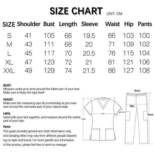 Surgical Uniforms Woman Nursing Sets Pocket Top Straight Pants Medical Nurse Uniform Scrubs Clinical Beauty Salon Hospital Suits - Healthcare Vibes
