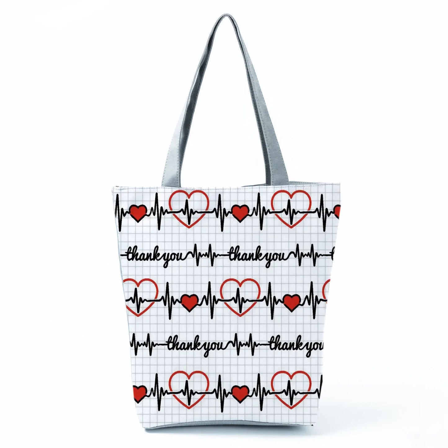Fashion Tote Customized Cartoon Dentist Nurse Shoulder Bag Eco Reusable Shopping Bag Ladies Handbags for Women Casual Portable - Healthcare Vibes