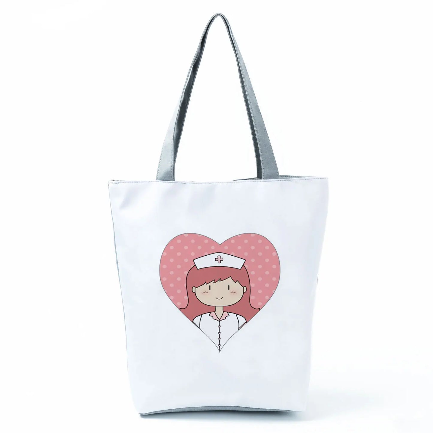 Fashion Tote Customized Cartoon Dentist Nurse Shoulder Bag Eco Reusable Shopping Bag Ladies Handbags for Women Casual Portable - Healthcare Vibes